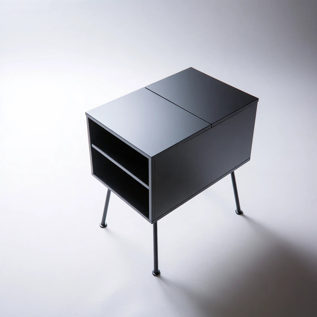 Tavolino da salotto con piano elevabile, colore nero
